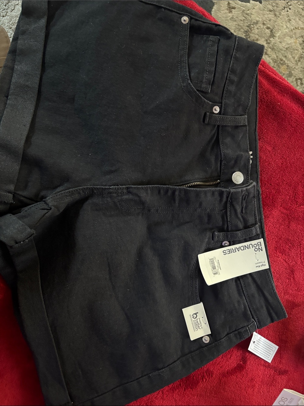 No Boundaries Black High-Rise Denim Shorts